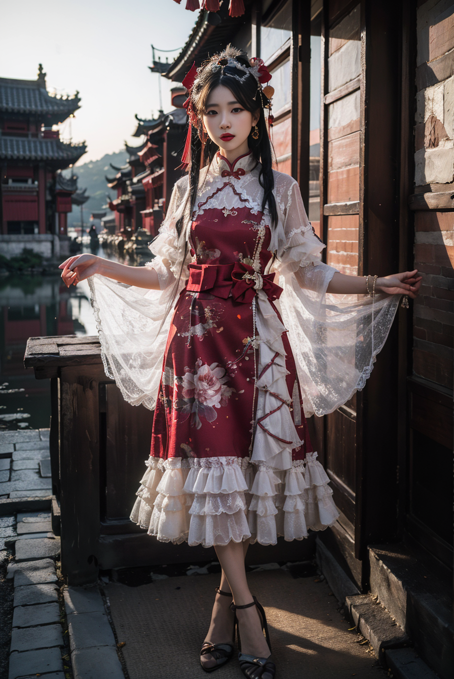 01759-3219906755-realistic, photorealistic, masterpiece, absurdres, incredibly absurdres, extremely detailed, best quality, cnsdress, high heels,.png
